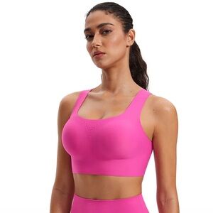 CRZ YOGA Bold Pink Sports Bra